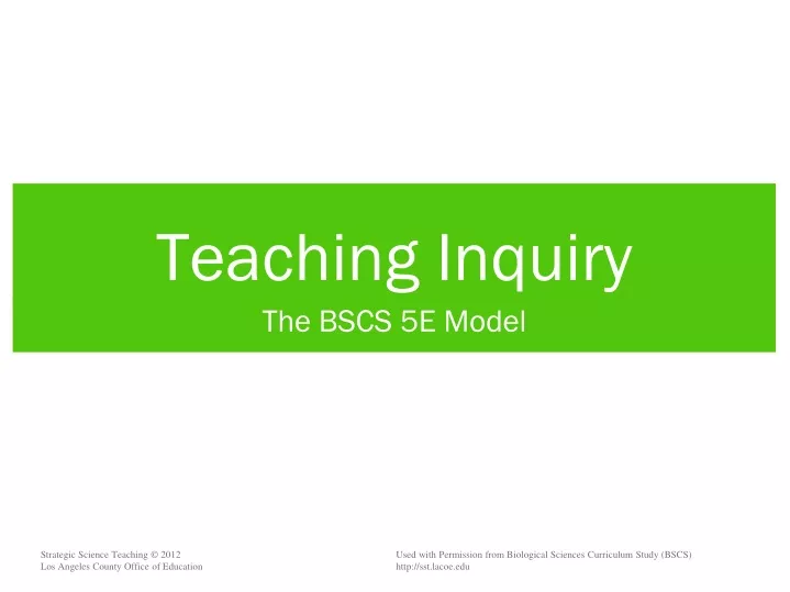 teaching inquiry