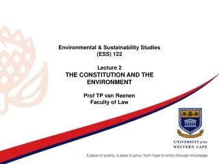 The Constitution of the RSA 1996