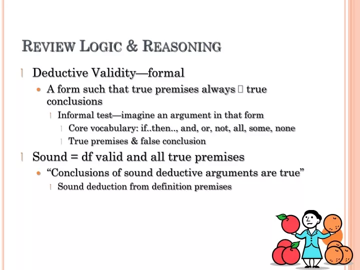 review logic reasoning