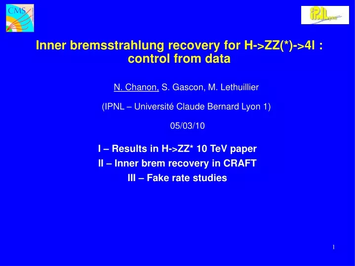 inner bremsstrahlung recovery for h zz 4l control