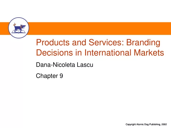 products and services branding decisions in international markets