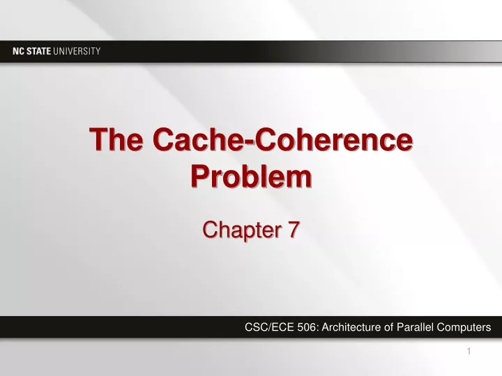 the cache coherence problem