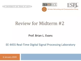 Review for Midterm #2