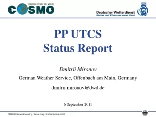 PP UTCS Status Report