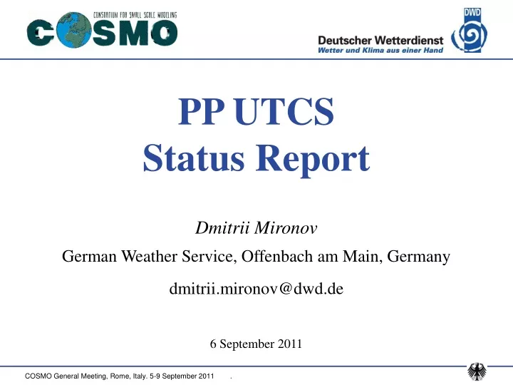 pp utcs status report