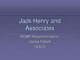 Jack Henry and Associates