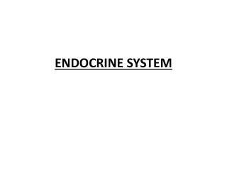 ENDOCRINE SYSTEM