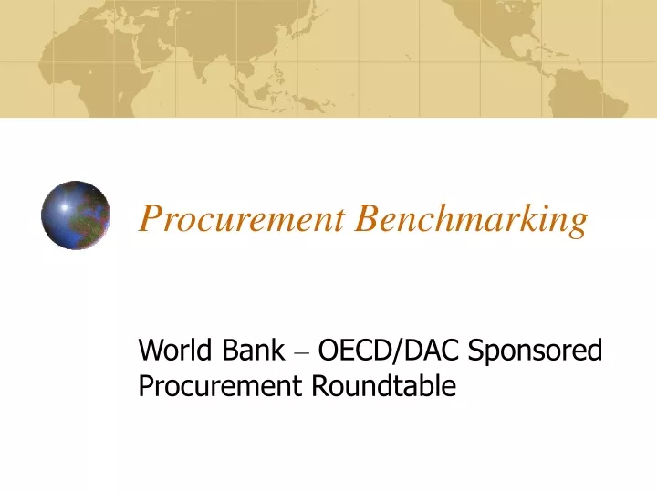 procurement benchmarking