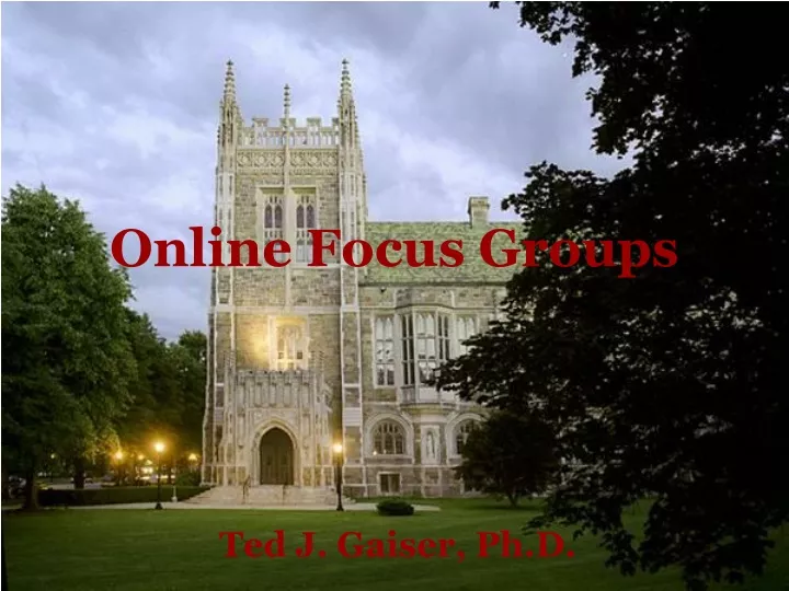 online focus groups