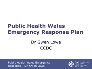 Public Health Wales Emergency Response Plan