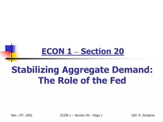 ECON 1  –  Section 20