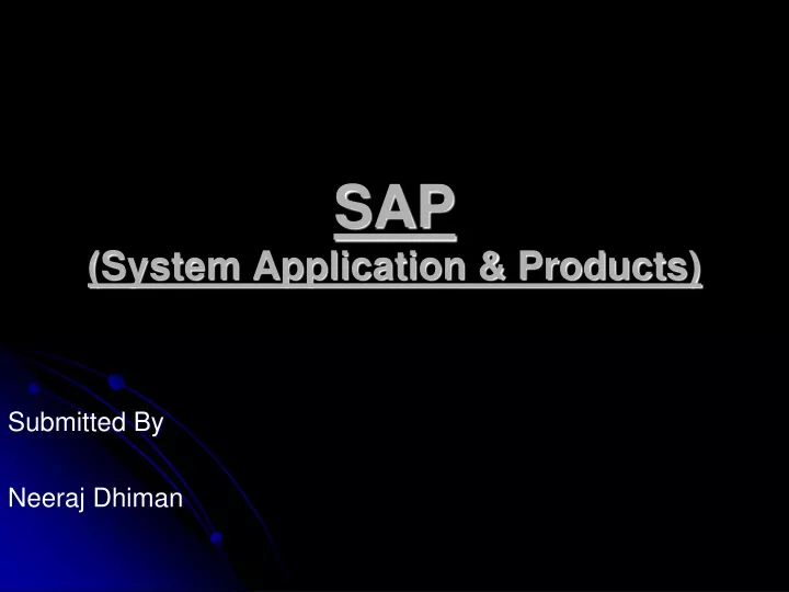sap system application products