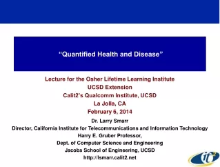 “Quantified Health and Disease”