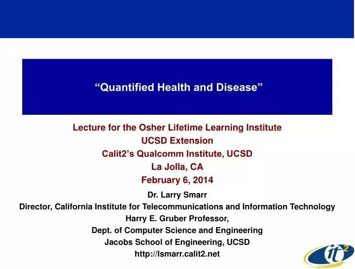 quantified health and disease