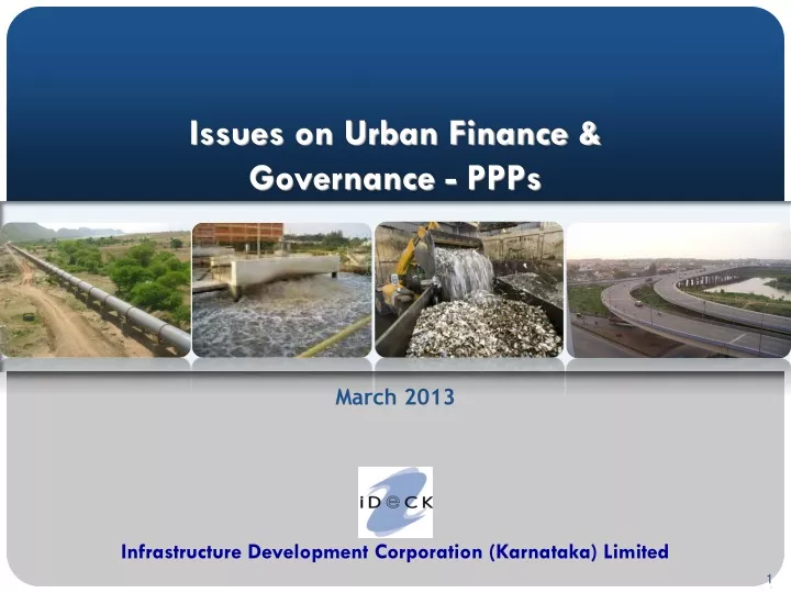 issues on urban finance governance ppps