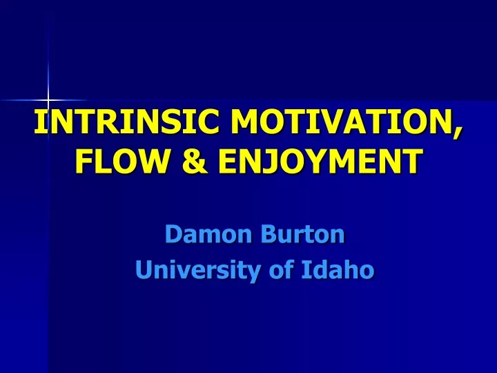 intrinsic motivation flow enjoyment