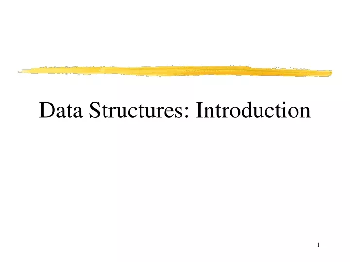 data structures introduction