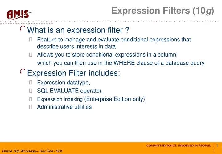 expression filters 10 g