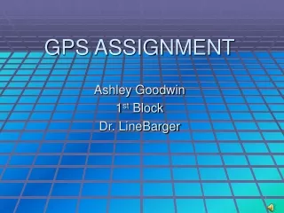 GPS ASSIGNMENT