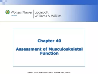 Chapter 40 Assessment of Musculoskeletal Function