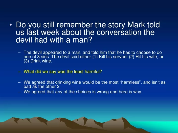 do you still remember the story mark told us last