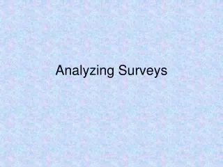 Analyzing Surveys