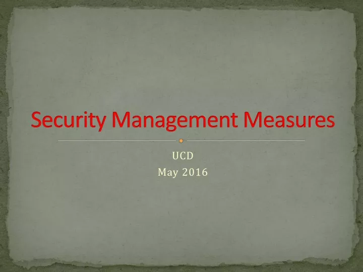 security management measures