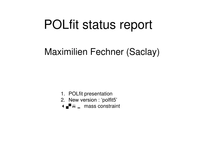 polfit status report