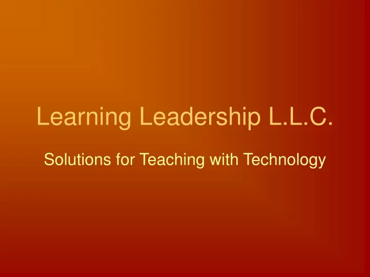 learning leadership l l c