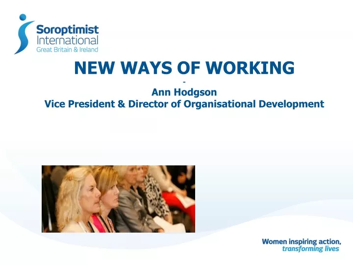 new ways of working ann hodgson vice president director of organisational development