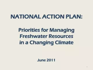 Interagency Water Resources and  Climate Change Workgroup