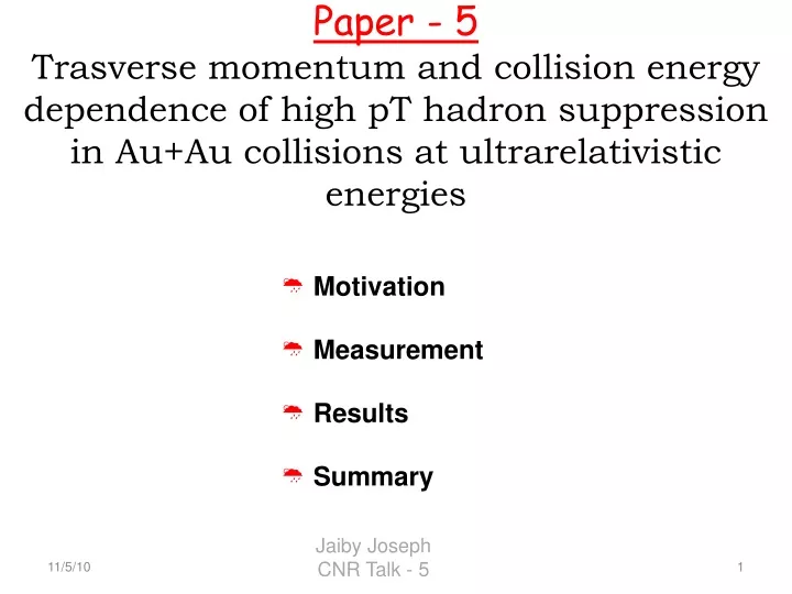 paper 5 trasverse momentum and collision energy