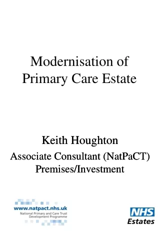 Modernisation of Primary Care Estate
