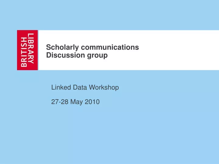 scholarly communications discussion group