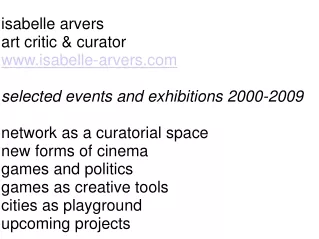 network as a curatorial space