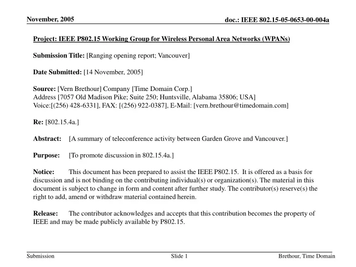 project ieee p802 15 working group for wireless