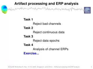 Artifact processing and ERP analysis