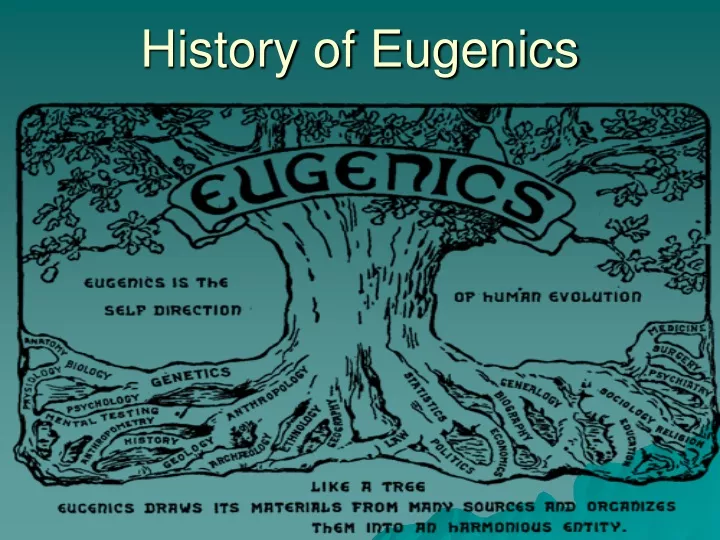 history of eugenics