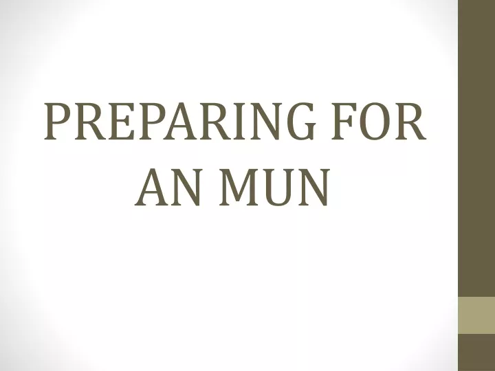 preparing for an mun