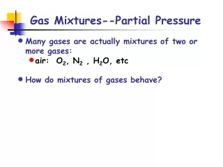 Gas Mixtures--Partial Pressure