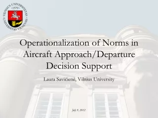 Operationalization of Norms in Aircraft Approach/Departure Decision Support