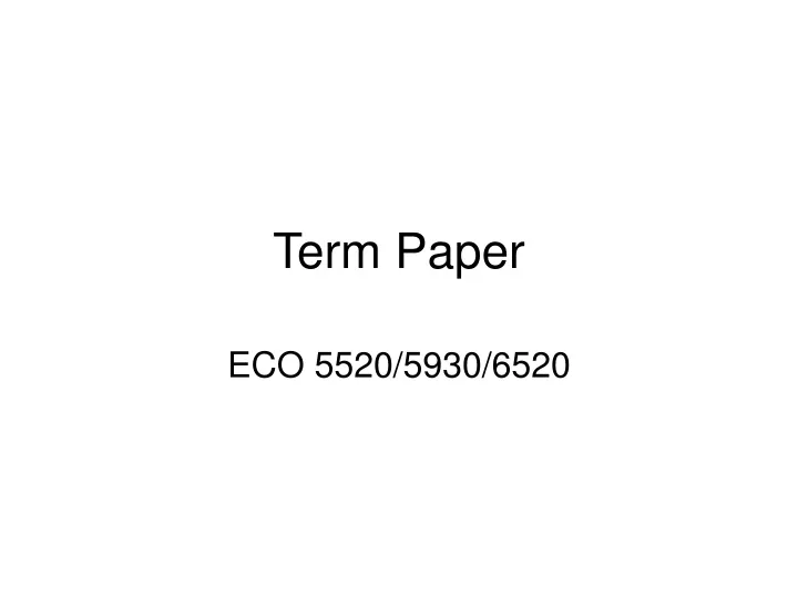 term paper