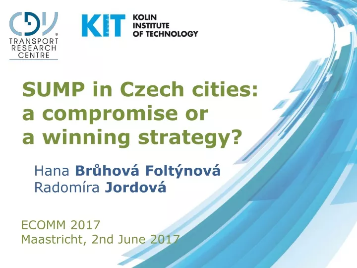 sump in czech cities a compromise or a winning