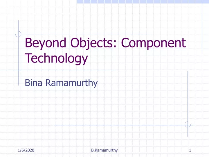 beyond objects component technology