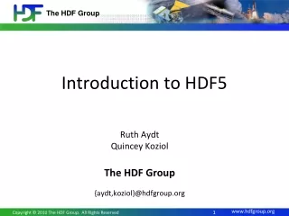 Introduction to HDF5