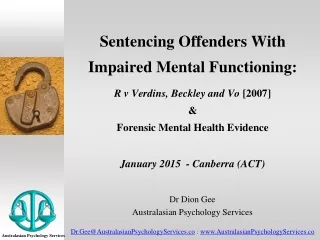 Dr Dion Gee Australasian Psychology Services