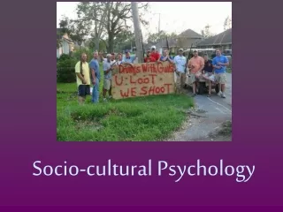 Socio-cultural Psychology