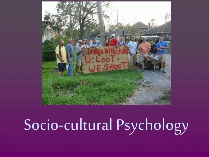 socio cultural psychology