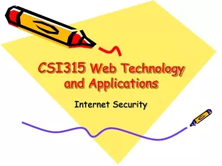 CSI315  Web Technology and Applications