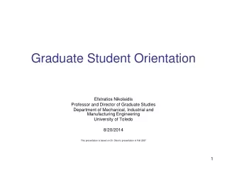 Graduate Student Orientation